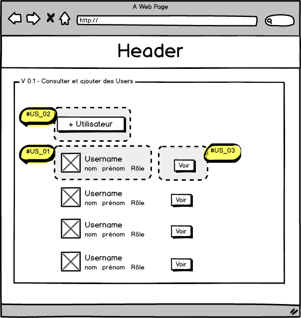Ex: Consulter et ajouter des users