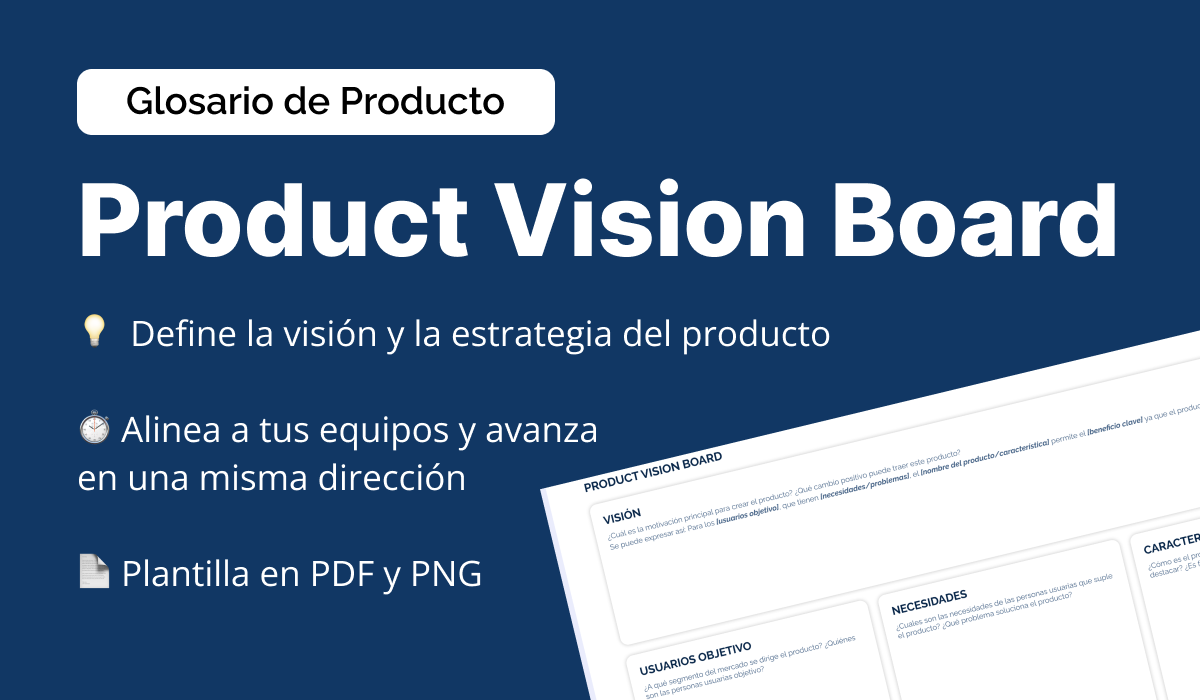 plantilla descargable product vision board