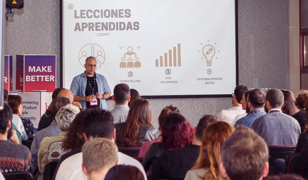 David García Fernández, Senior Product Manager en Shopify, en su charla en LPCMAD23